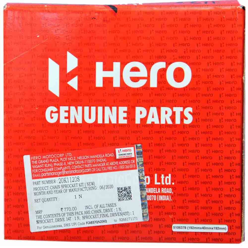 Chain Sprocket Set with chain For Hero Splendor-passion plus After market product